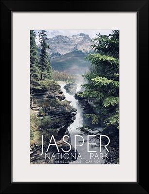 Jasper National Park, Athabasca Falls: Travel Poster