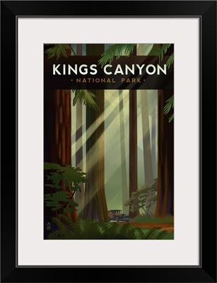 Kings Canyon National Park, Road Trip: Retro Travel Poster