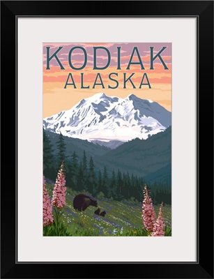 Kodiak, Alaska - Bears & Spring Flowers
