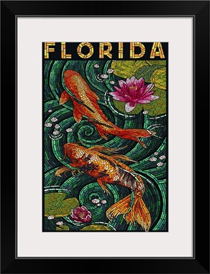 Koi Paper Mosaic - Florida: Retro Travel Poster