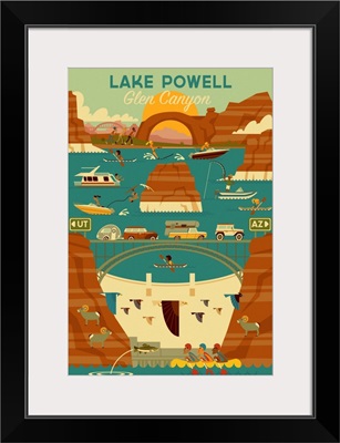 Lake Powell, Arizona - Glen Canyon Dam - Geometric