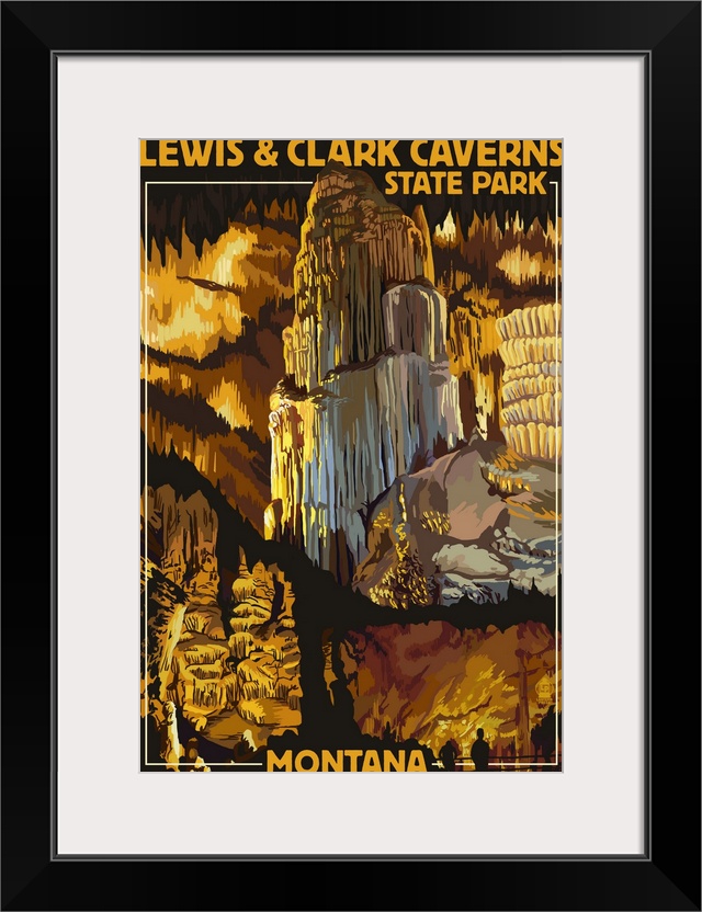 Lewis and Clark Caverns State Park, Montana: Retro Travel Poster
