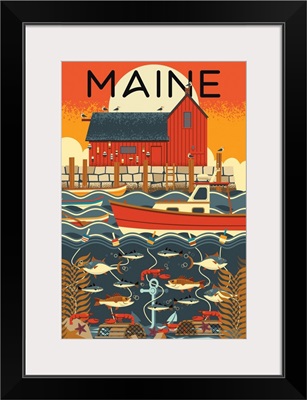 Maine - Nautical Geometric