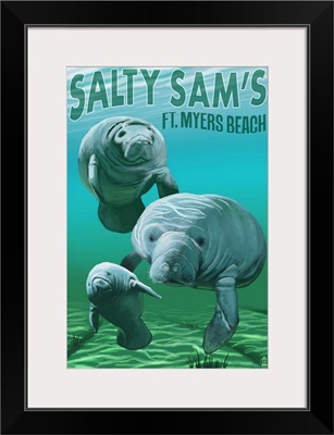 Manatees, Salty Sam's, Ft. Myers Beach, Florida