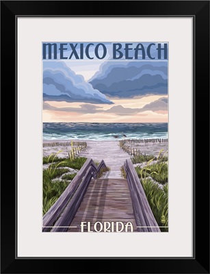 Mexico Beach, Florida, Beach Boardwalk Scene