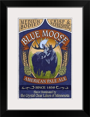 Minnesota - Blue Moose Pale Ale: Retro Travel Poster