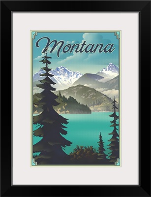 Montana - Lithograph National Park Series
