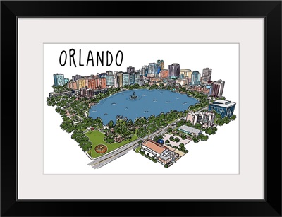 Orlando, Florida - Line Drawing