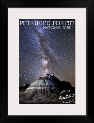 Petrified Forest National Park, Hill Known As A "Teepee": Travel Poster