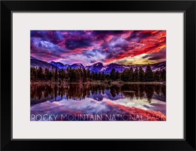 Rocky Mountain National Park, Colorado, Sunset and Sprague Lake