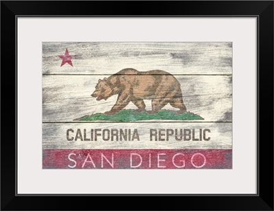 San Diego, California, State Flag, Barnwood Painting