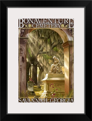 Savannah, Georgia - Bonaventure Cemetery: Retro Travel Poster