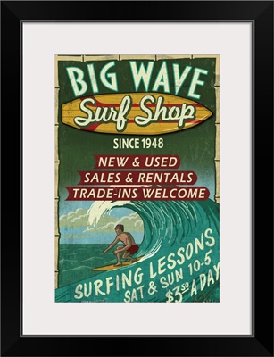 Surf Shop, Vintage Sign