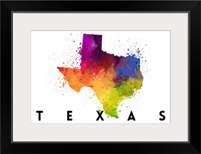 Texas - State Abstract Watercolor