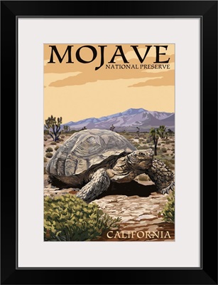 Tortoise - Mojave National Preserve, California: Retro Travel Poster