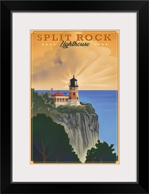 Two Harbors, Minnesota - Split Rock Lighthouse - Lithograph