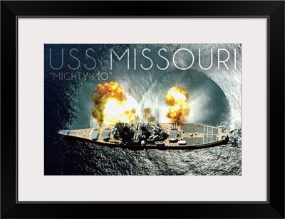 USS Missouri, Aerial Firing