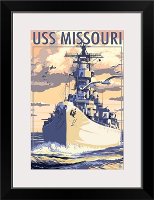 USS Missouri, Sunset Scene