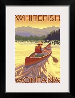 Whitefish, Montana, Canoe Scene