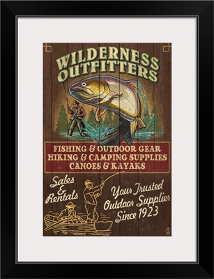 Wilderness Outfitters, Vintage Sign