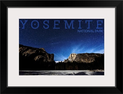 Yosemite National Park, Night Sky: Travel Poster