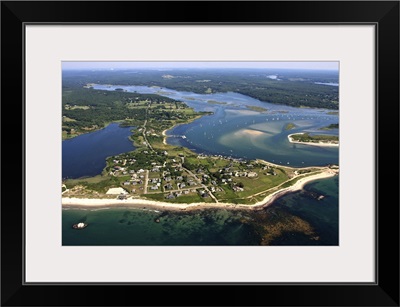 Acoaxet And The Entrance To Westport Harbor, Westport - Aerial Photograph