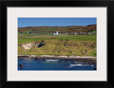 Ballintoy Parish Church, Bushmills, Northern Ireland, UK - Aerial Photograph