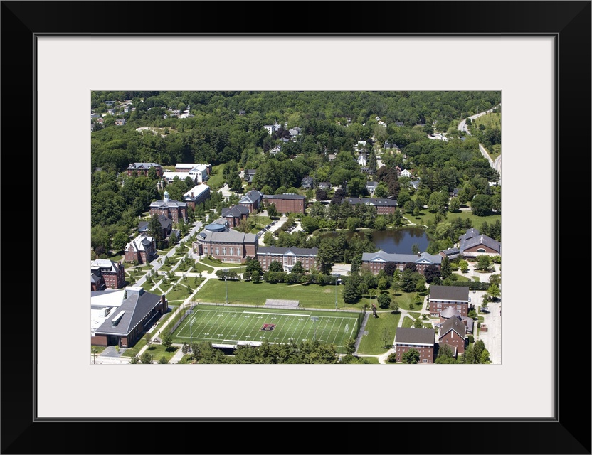 Bates College And Garcelon Field, Lewiston, Maine, USA - Aerial Photograph