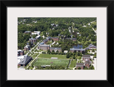 Bates College And Garcelon Field, Lewiston, Maine, USA - Aerial Photograph