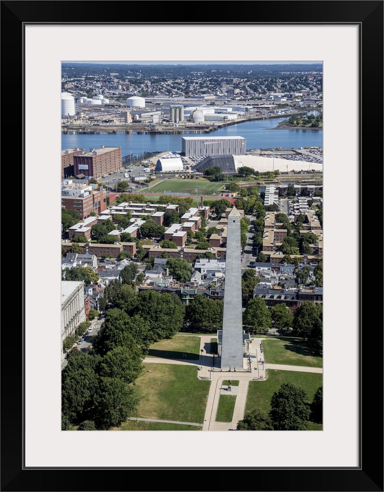 Bunker Hill Monument, Boston, MA, USA - Aerial Photograph