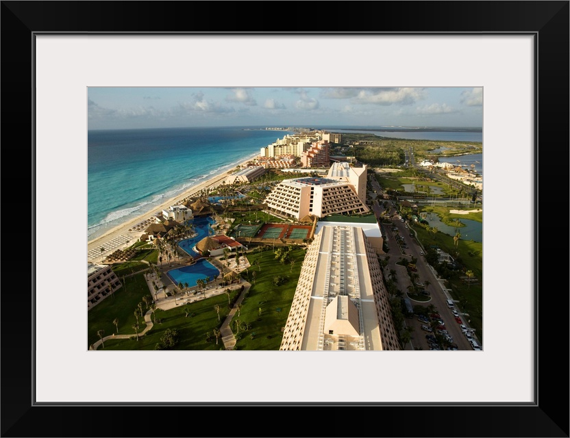 Cancun Hotel District, Cancun, Mexico - Aerial Photograph