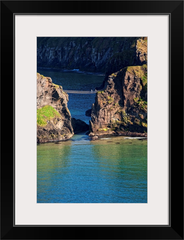 Carrick-a-rede Rope Bridge, Bushmills, Northern Ireland - Aerial Photograph