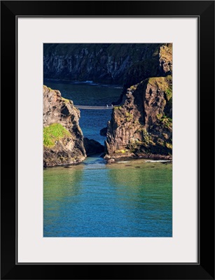 Carrick-a-rede Rope Bridge, Bushmills, Northern Ireland - Aerial Photograph