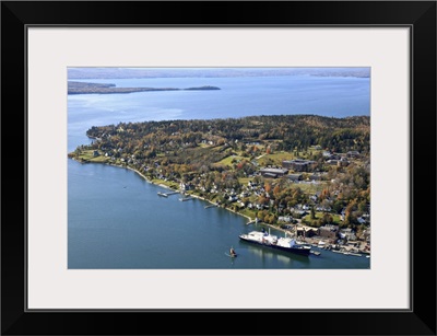 Castine Harbor And Maine Maritime Academy, Castine, Maine - Aerial Photograph