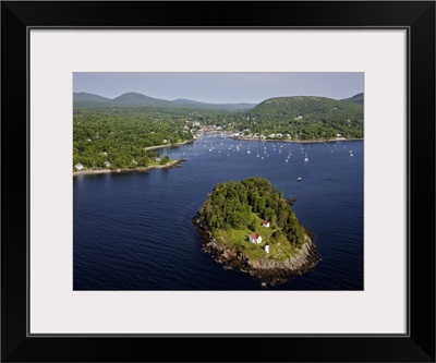 Curtis Island And Curtis Island Light, Camden, Maine, USA - Aerial Photograph