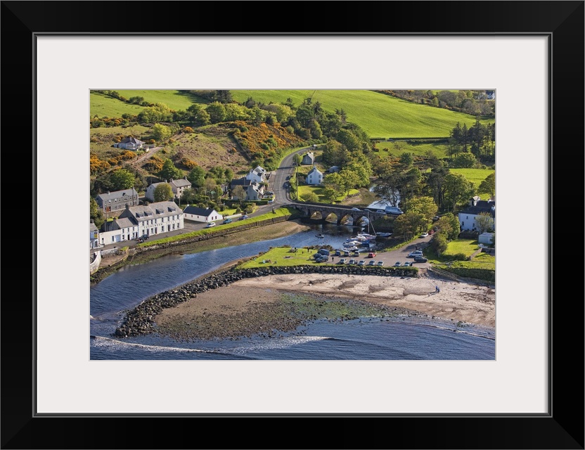 Cushendun Bay, Bushmills, Northern Ireland, UK - Aerial Photograph