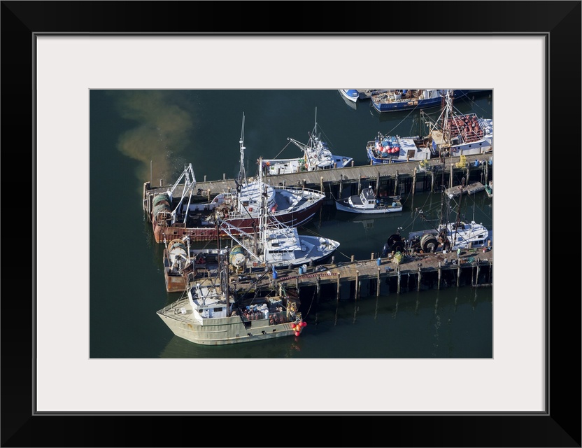 Docked Fishing Boats, Portland, Maine - Aerial Photograph