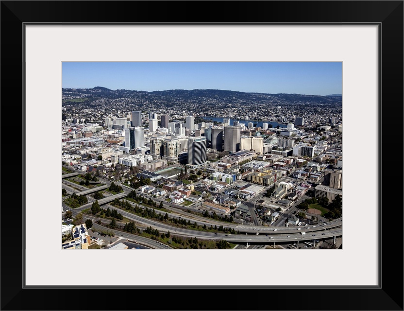 Downtown Oakland, San Francisco Bay Area, California, USA - Aerial Photograph