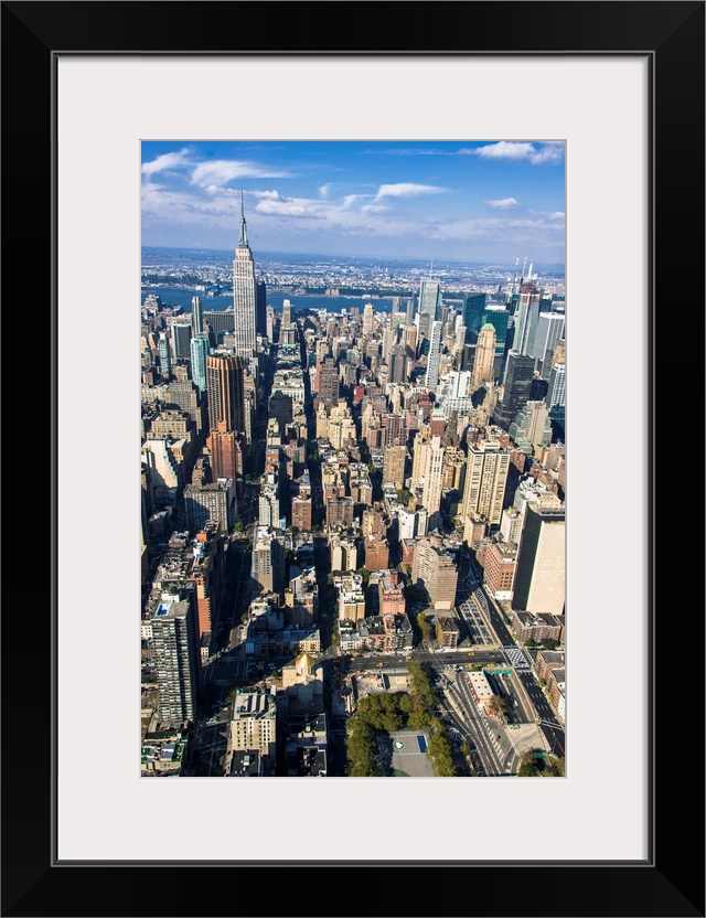 Empire State Building And Surroundings, New York City - Aerial Photograph