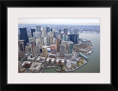 Financial District In Lower Manhattan, New York City - Aerial Photograph