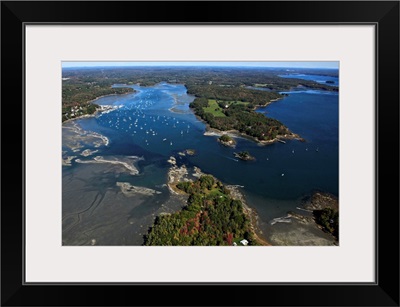 Harraseeket River And South Freeport, Freeport, Maine - Aerial Photograph