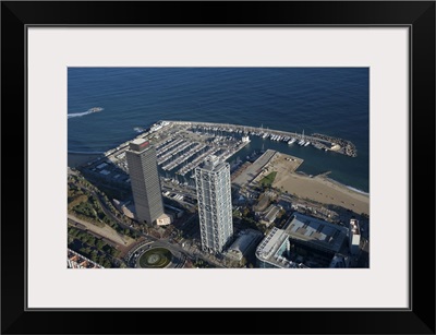 Hotel Arts and Torre Mapfre, Barcelona, Spain - Aerial Photograph