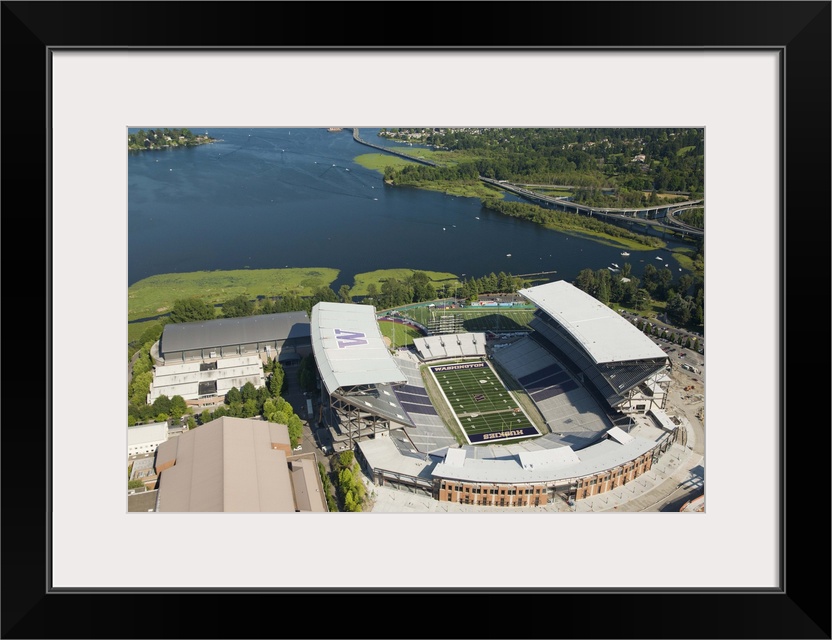 Husky Stadium at the University of Washington, WA, USA - Aerial Photograph