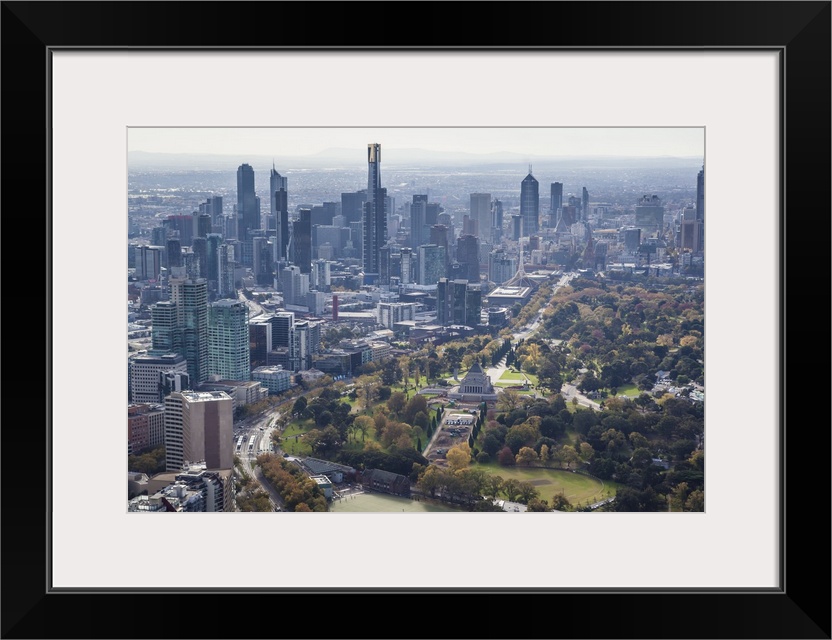 Melbourne Skyline From The South, Melbourne, Australia - Aerial Photograph