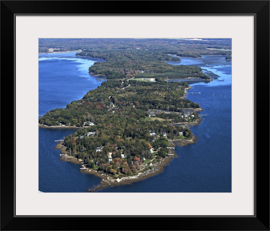 Mere Point, Brunswick, Maine, USA - Aerial Photograph