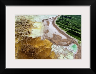 Mineral Pools Area, Dead Sea, Israel - Aerial Photograph