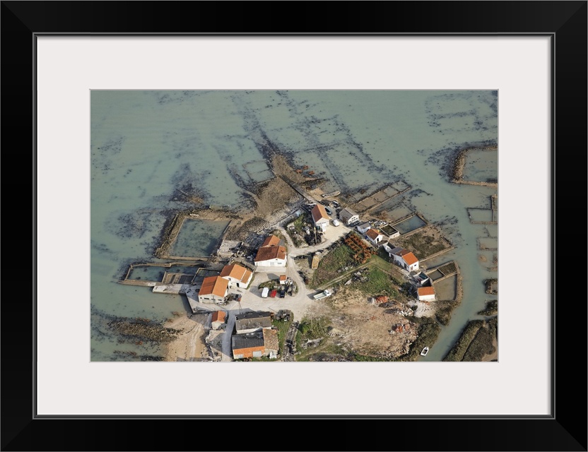 Oyster Farms, Bourcefranc-Le-Chapus, France - Aerial Photograph