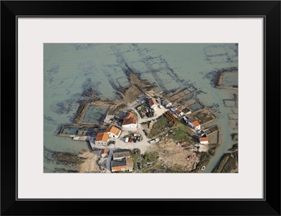 Oyster Farms, Bourcefranc-Le-Chapus, France - Aerial Photograph