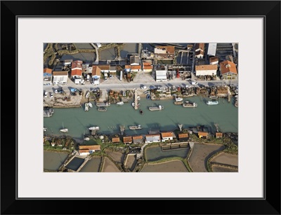 Oyster Sites Along the Tremblade Channel, France - Aerial Photograph