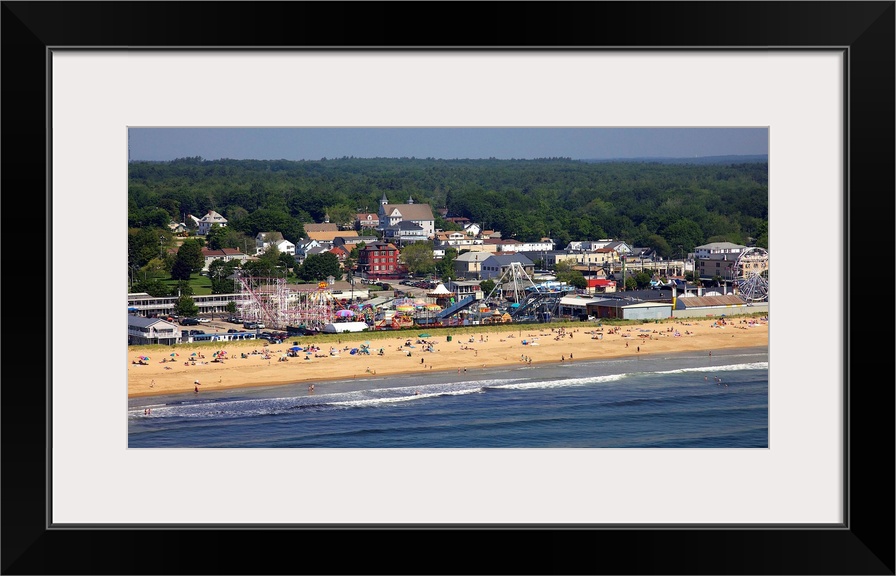 Palace Playland And Old Orchard Beach, Maine, USA - Aerial Photograph